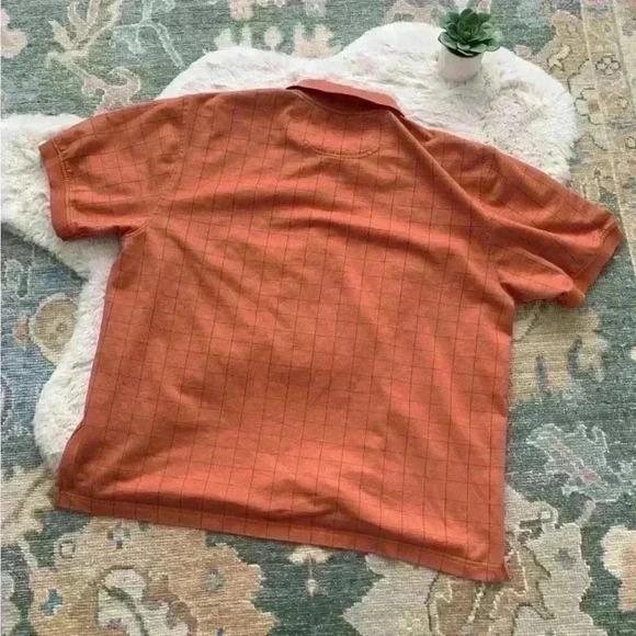 Arrow Orange & Brown Windowpane Plaid Short Sleeve Shirt- Size XXL - Picture 7 of 16